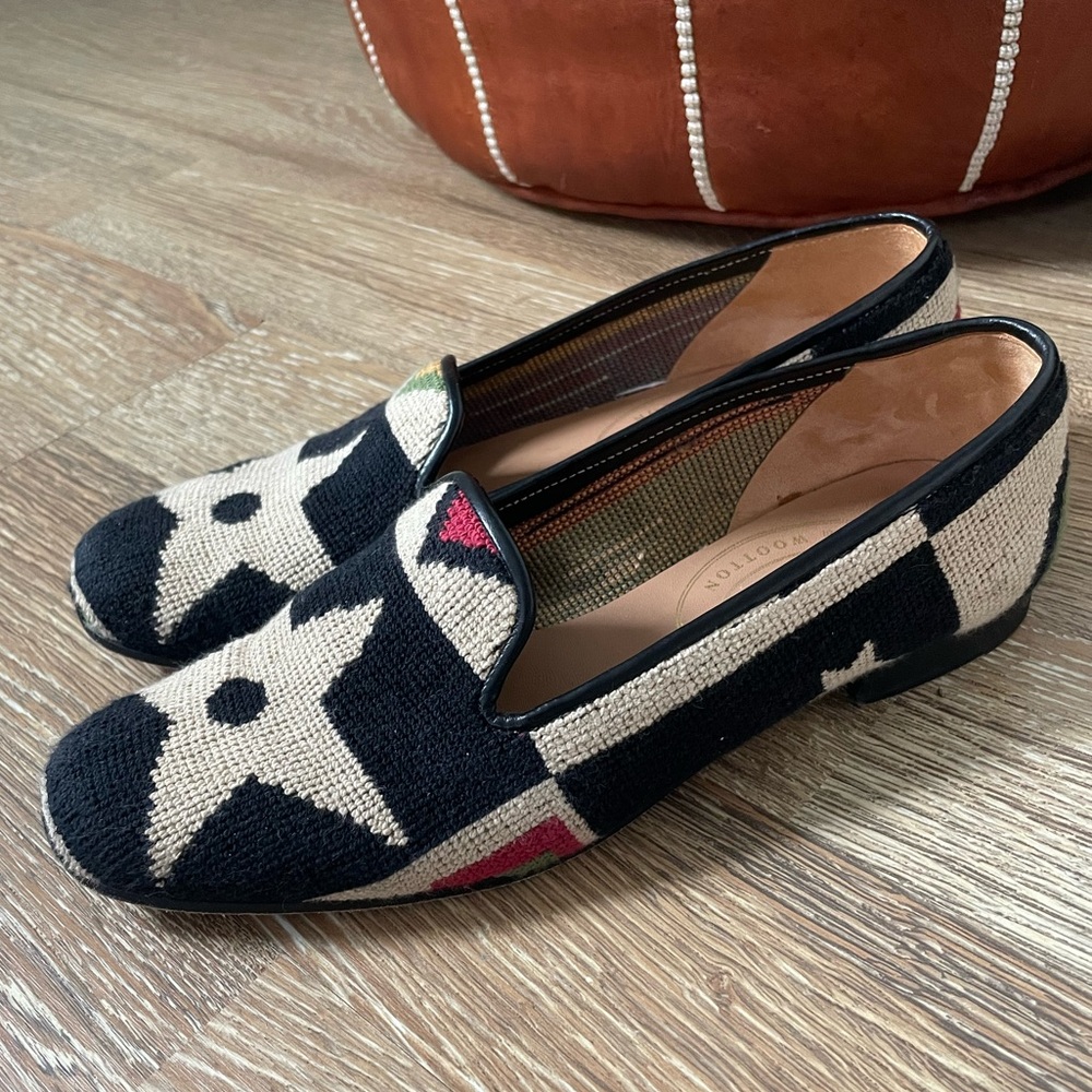 Stubbs & Wootton Crest Needlepoint Shoes Women’s size 10 orig $575